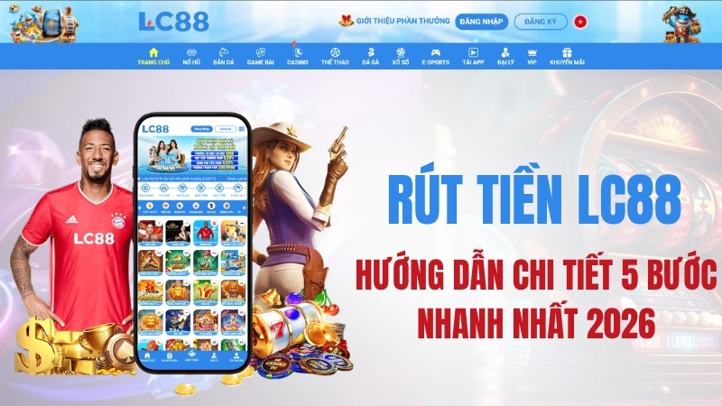 Rút Tiền LC88 – Hướng Dẫn Chi Tiết 5 Bước Nhanh Nhất 2026